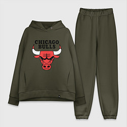 Женский костюм оверсайз Chicago Bulls, цвет: хаки