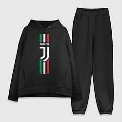 Женский костюм оверсайз FC Juventus: Italy, цвет: черный