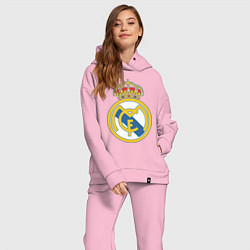 Женский костюм оверсайз Real Madrid FC, цвет: светло-розовый — фото 2
