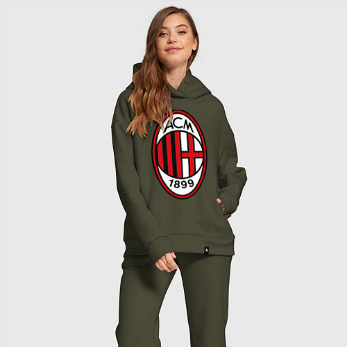 Женский костюм оверсайз Milan ACM / Хаки – фото 2