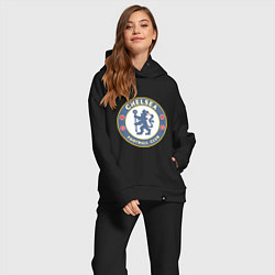 Женский костюм оверсайз Chelsea FC, цвет: черный — фото 2