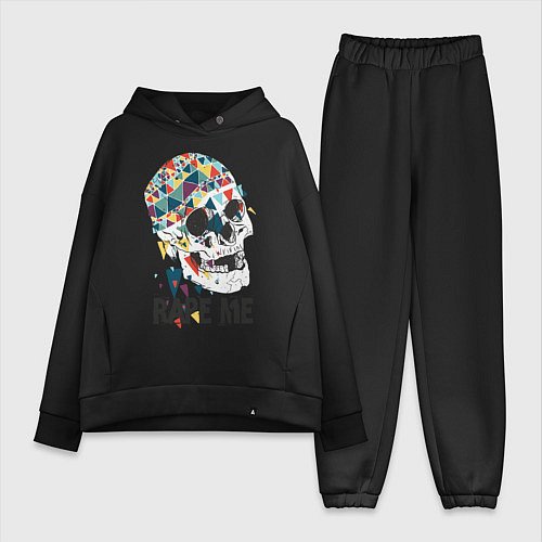 Женский костюм оверсайз Rape me / Черный – фото 1