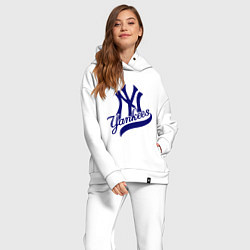 Женский костюм оверсайз NY - Yankees, цвет: белый — фото 2