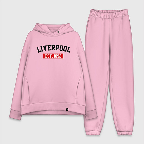 Женский костюм оверсайз FC Liverpool Est. 1892 / Светло-розовый – фото 1