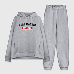 Женский костюм оверсайз FC Real Madrid Est. 1902, цвет: меланж