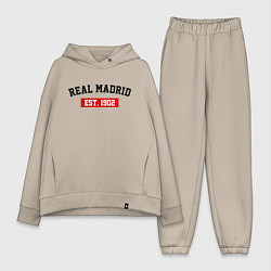 Женский костюм оверсайз FC Real Madrid Est. 1902, цвет: миндальный