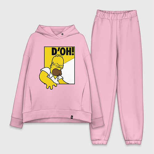 Женский костюм оверсайз Homer D'OH! / Светло-розовый – фото 1