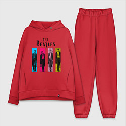 Женский костюм оверсайз Walking Beatles, цвет: красный