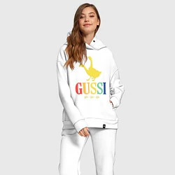 Женский костюм оверсайз GUSSI Rainbow, цвет: белый — фото 2