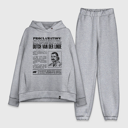 Женский костюм оверсайз RDR II: Proclamation / Меланж – фото 1