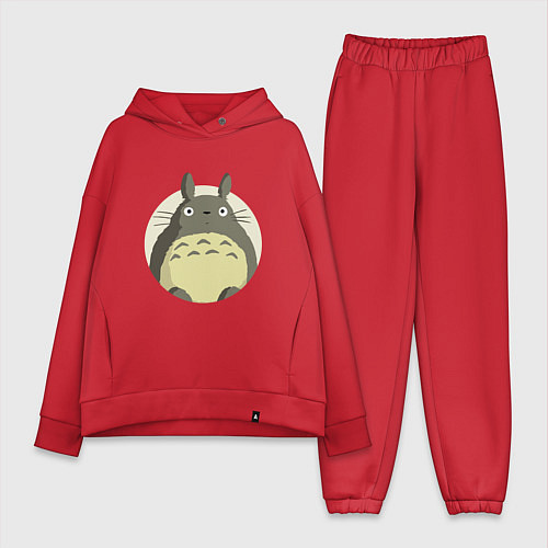 Женский костюм оверсайз Тоторо удивленный / Красный – фото 1