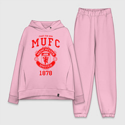 Женский костюм оверсайз Манчестер Юнайтед, цвет: светло-розовый