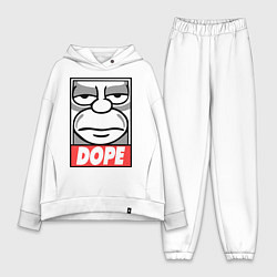 Женский костюм оверсайз Homer dope, цвет: белый