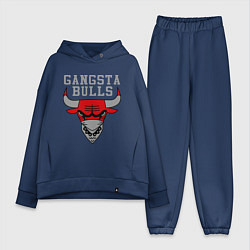 Женский костюм оверсайз Gangsta Bulls, цвет: тёмно-синий