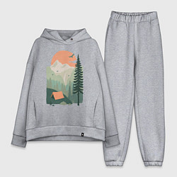 Женский костюм оверсайз Wood Adventure, цвет: меланж