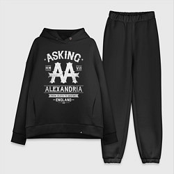 Женский костюм оверсайз Asking Alexandria: England, цвет: черный