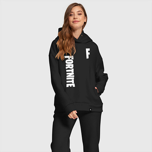 Женский костюм оверсайз FORTNITE / Черный – фото 2