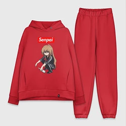 Женский костюм оверсайз Senpai Gop-Stop, цвет: красный