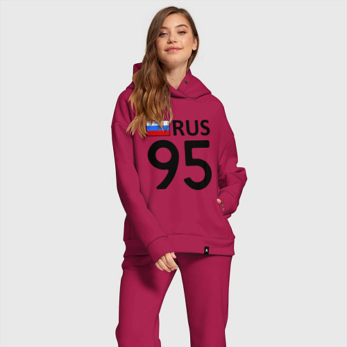 Женский костюм оверсайз RUS 95 / Маджента – фото 2