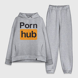 Женский костюм оверсайз PornHub, цвет: меланж