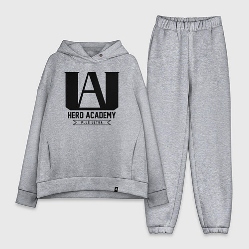 Женский костюм оверсайз MHA НА СПИНЕ / Меланж – фото 1