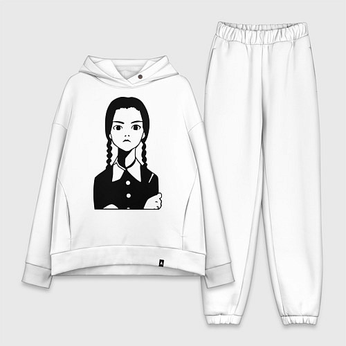 Женский костюм оверсайз Wednesday Addams / Белый – фото 1