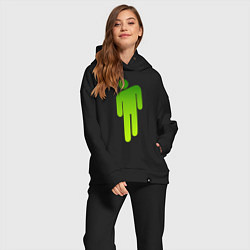 Женский костюм оверсайз Billie Eilish: Green Manikin, цвет: черный — фото 2