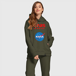 Женский костюм оверсайз Nasa Mars mission, цвет: хаки — фото 2