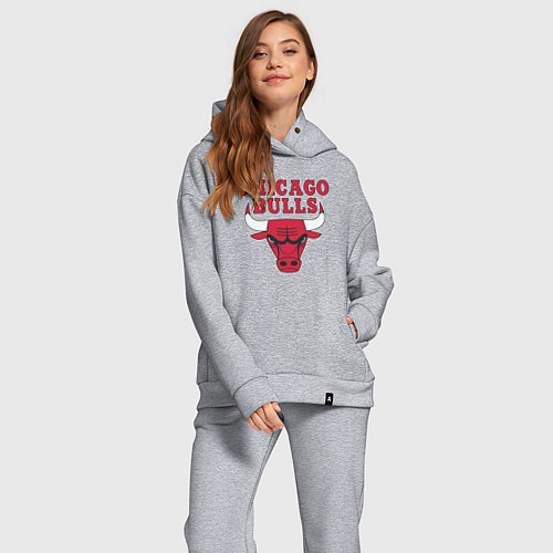 Женский костюм оверсайз CHICAGO BULLS / Меланж – фото 2