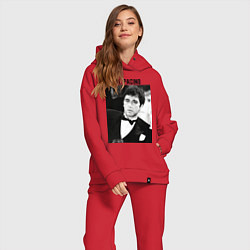 Женский костюм оверсайз Аль Пачино, цвет: красный — фото 2
