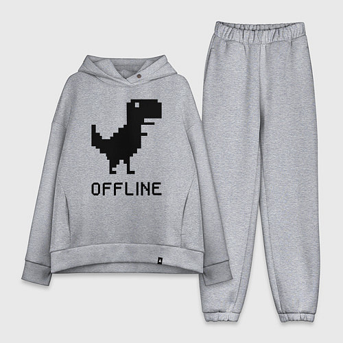 Женский костюм оверсайз Offline / Меланж – фото 1