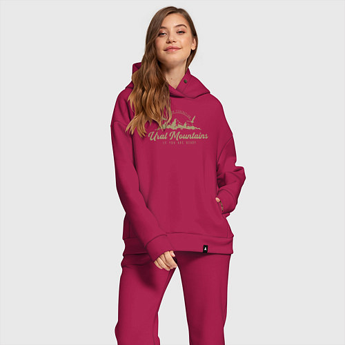 Женский костюм оверсайз Урал Gold Classic / Маджента – фото 2