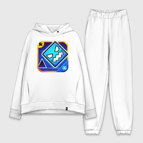 Женский костюм оверсайз Geometry Dash / Белый – фото 1