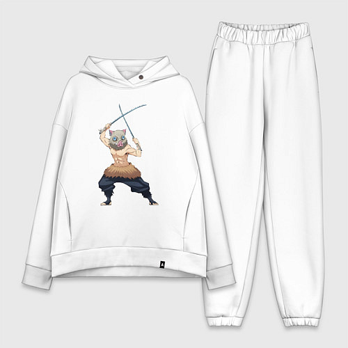 Женский костюм оверсайз KIMETSU NO YAIBA / Белый – фото 1