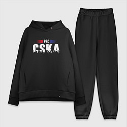 Женский костюм оверсайз PFC CSKA, цвет: черный