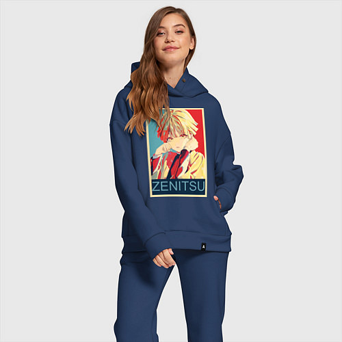 Женский костюм оверсайз Зеницу Агацума / Тёмно-синий – фото 2