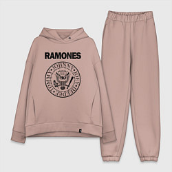 Женский костюм оверсайз RAMONES, цвет: пыльно-розовый