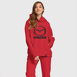 Женский костюм оверсайз MAZDA LOGO, цвет: красный — фото 2