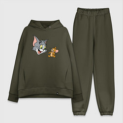 Женский костюм оверсайз Tom & Jerry, цвет: хаки