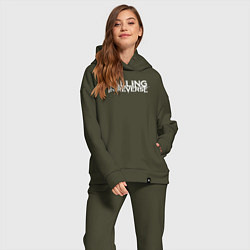 Женский костюм оверсайз Falling in Reverse, цвет: хаки — фото 2