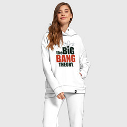 Женский костюм оверсайз Big Bang Theory logo, цвет: белый — фото 2