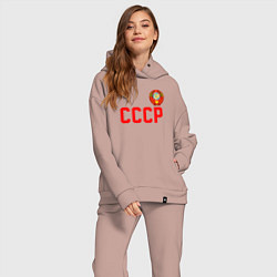 Женский костюм оверсайз СССР, цвет: пыльно-розовый — фото 2