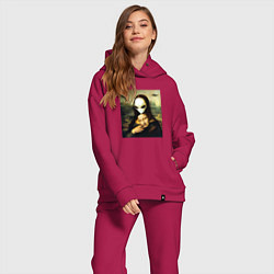 Женский костюм оверсайз Mona Lisa, цвет: маджента — фото 2