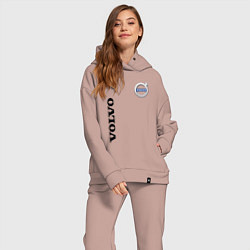 Женский костюм оверсайз VOLVO, цвет: пыльно-розовый — фото 2