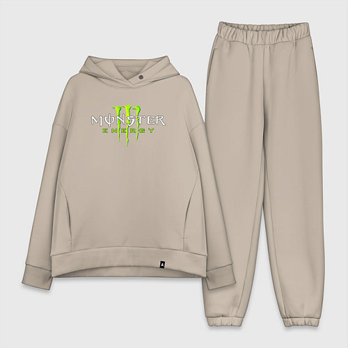 Женский костюм оверсайз MONSTER ENERGY / Миндальный – фото 1