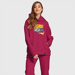 Женский костюм оверсайз Back to the Future, цвет: маджента — фото 2