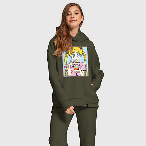 Женский костюм оверсайз Sailor Moon Usagi Tsukino / Хаки – фото 2
