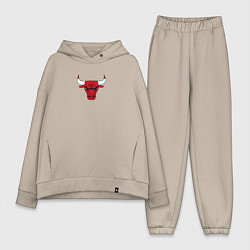 Женский костюм оверсайз CHICAGO BULLS, цвет: миндальный