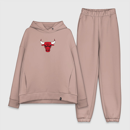 Женский костюм оверсайз CHICAGO BULLS / Пыльно-розовый – фото 1