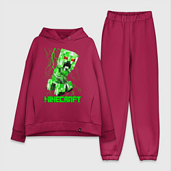 Женский костюм оверсайз MINECRAFT CREEPER, цвет: маджента